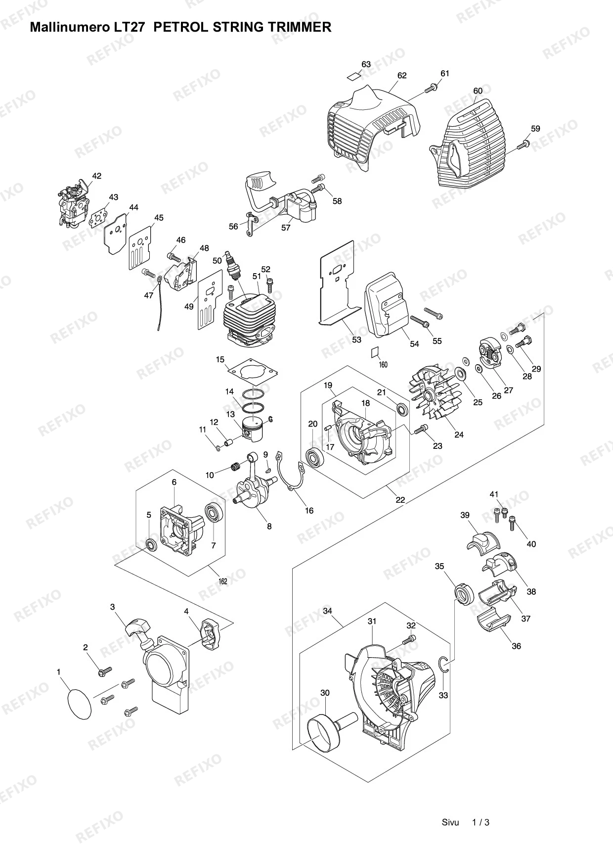 MAKITA LT 27 — схема запчастей