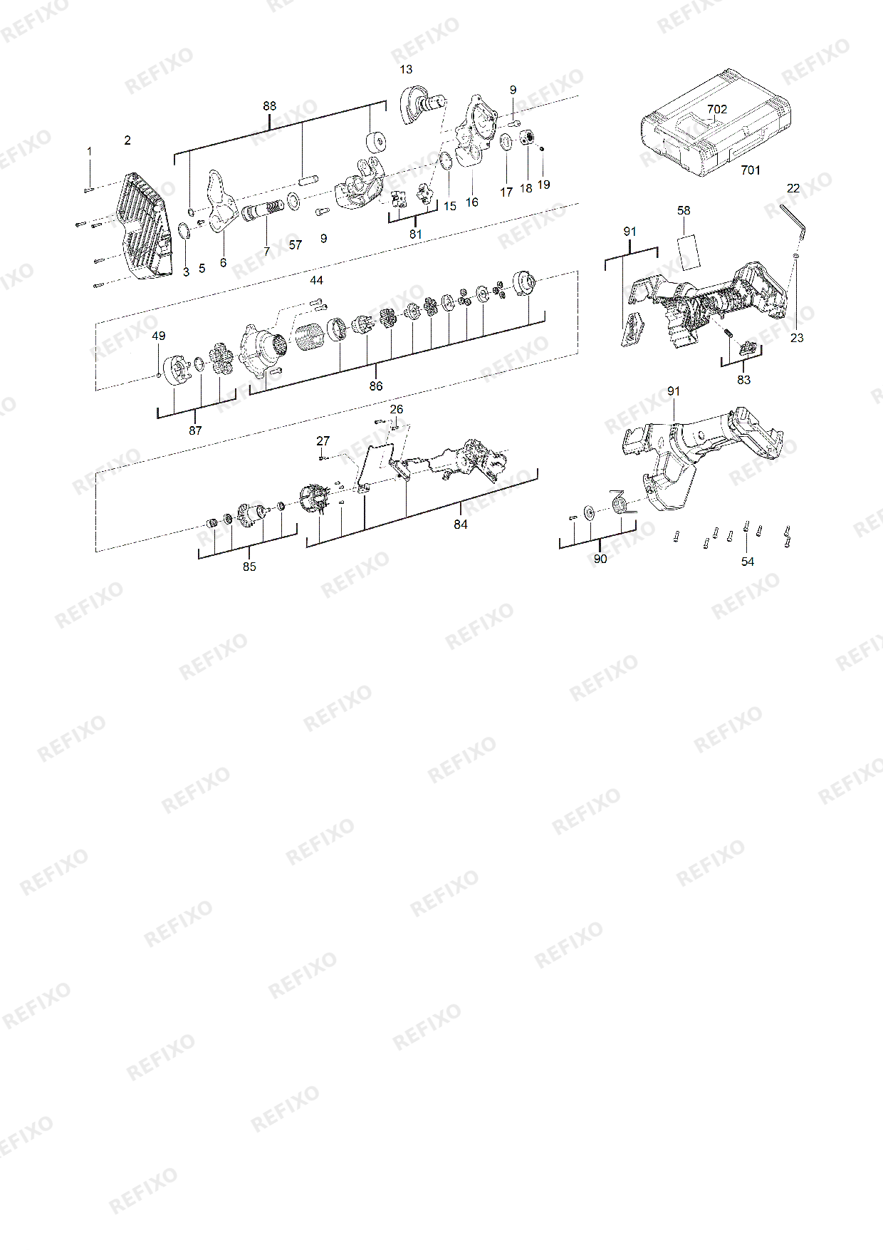 MILWAUKEE M18BLTRC 0X 4933471150 4000477524 — схема запчастей