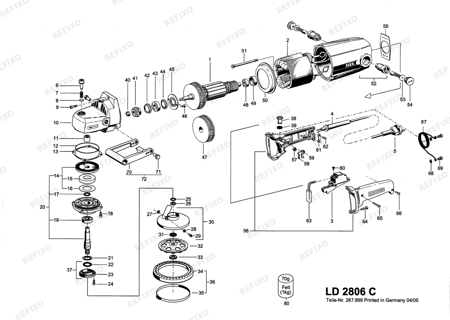 Flex LD 2806 C - Sanierungsfräse 267856 — схема запчастей