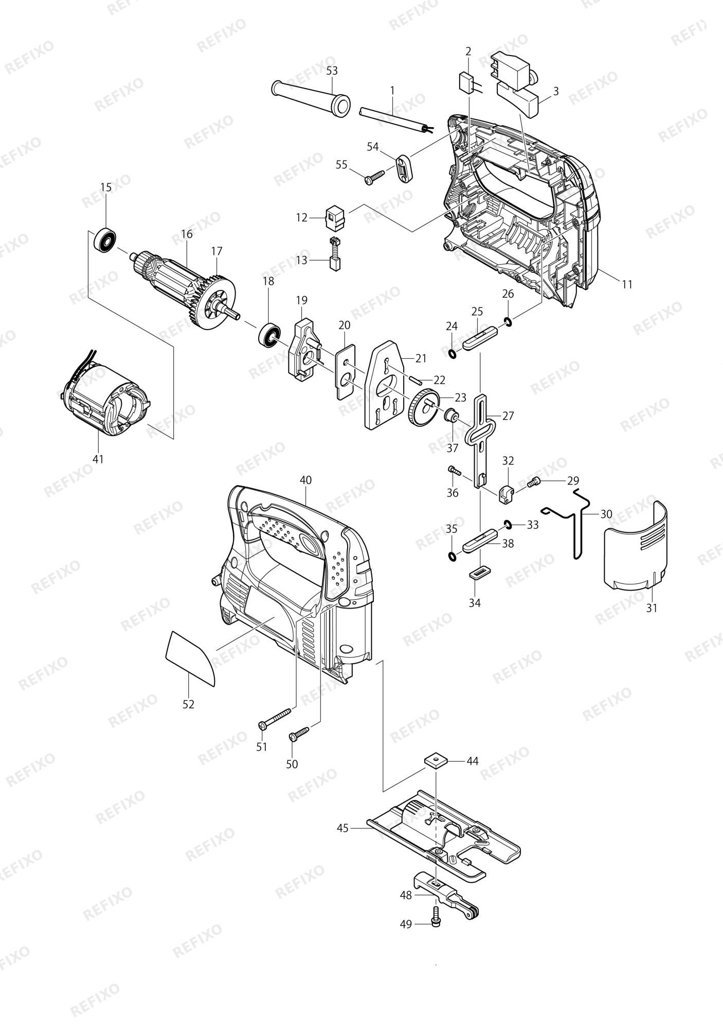 MAKITA 4326 — схема запчастей