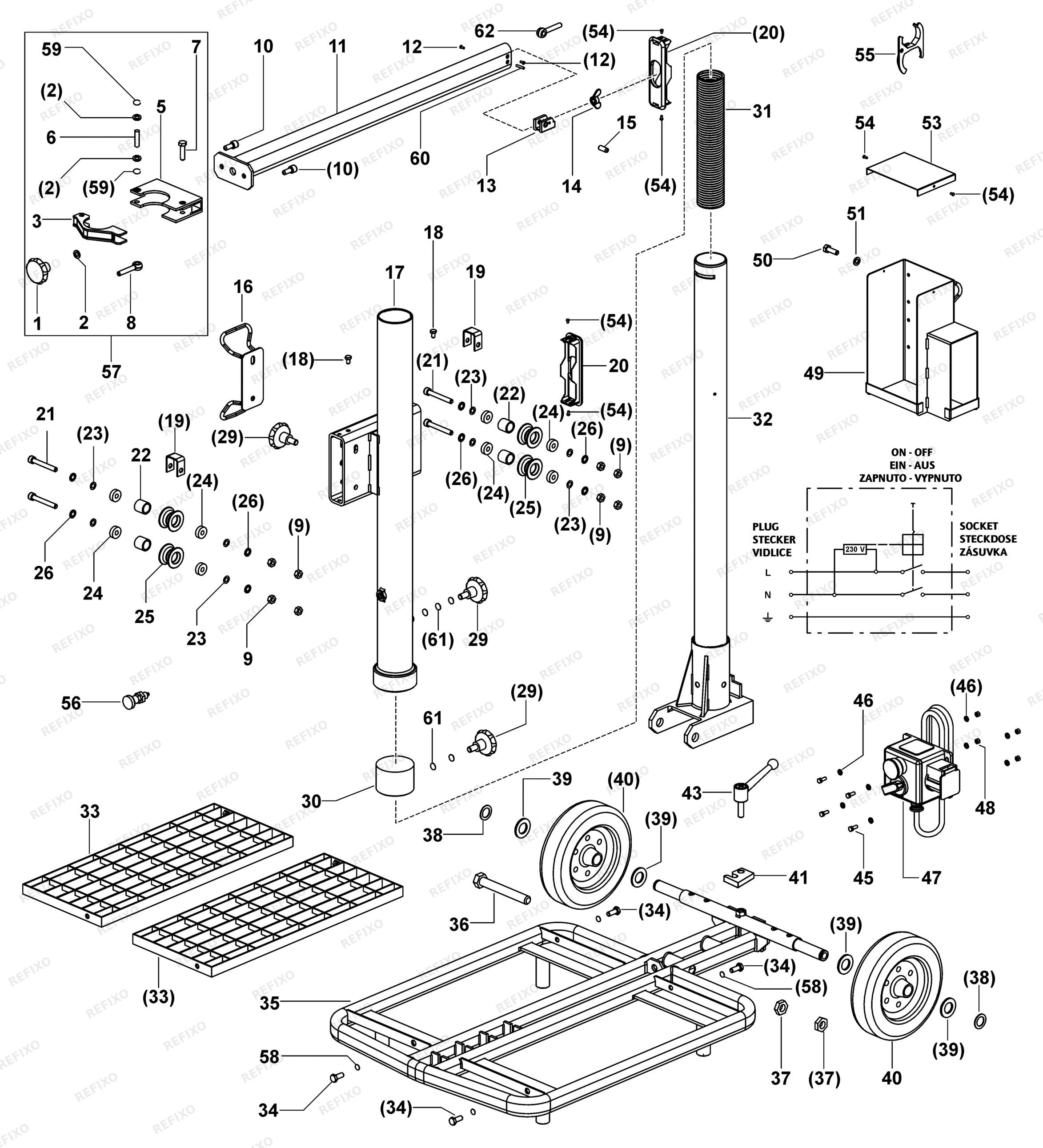 Festool MS 57 - Mischcenter 768209 — схема запчастей