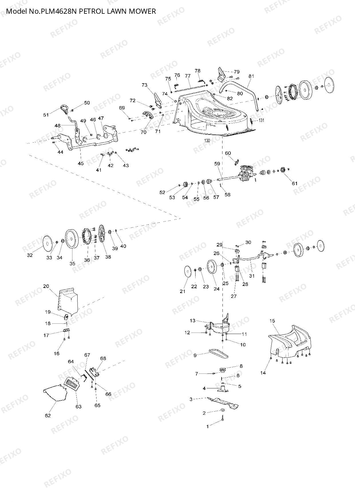 MAKITA PLM4628N — схема запчастей