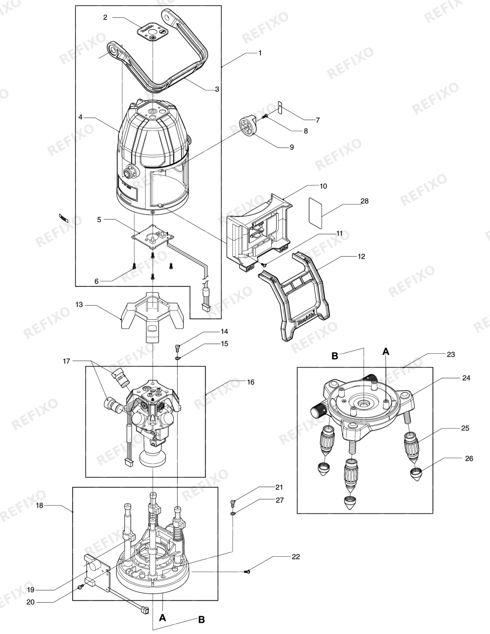 MAKITA SK10GD — схема запчастей