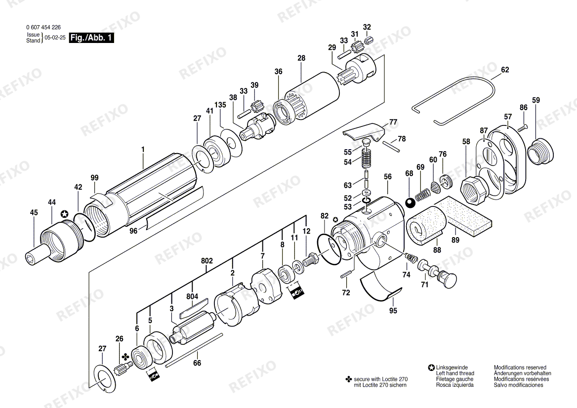 Bosch Pw- шуруповёрт -Ind 120 WATT-SERIE (0 607 454 226) — схема запчастей