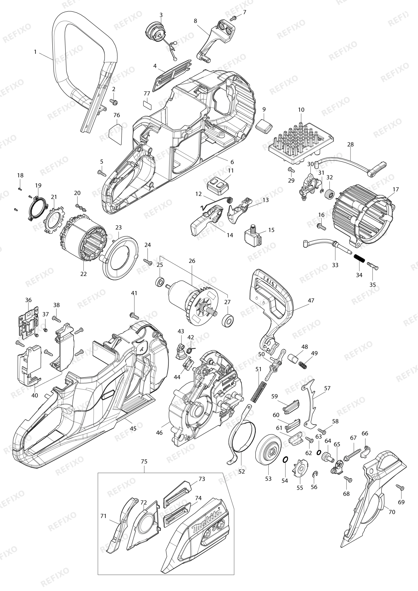 MAKITA UC030G — схема запчастей