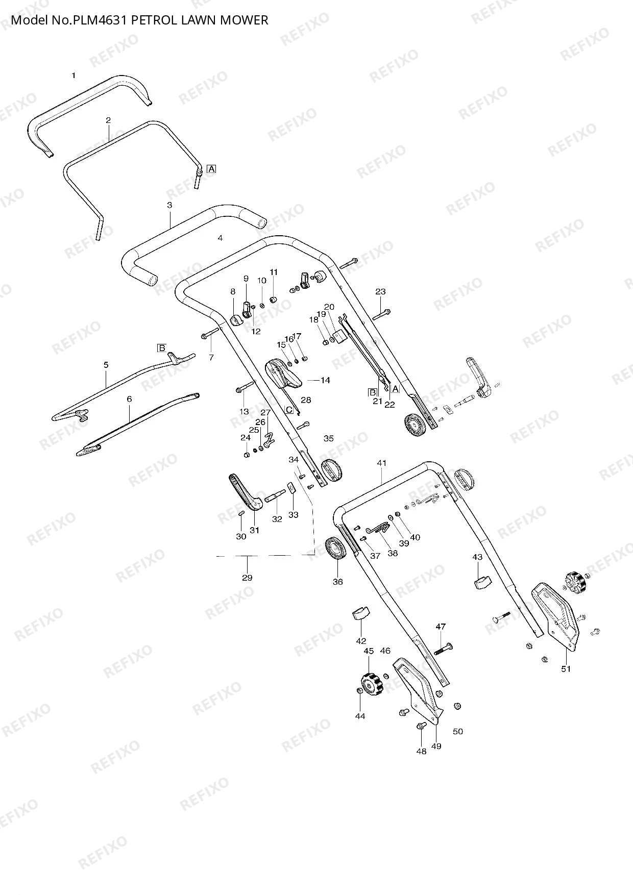 MAKITA PLM4631 — схема запчастей