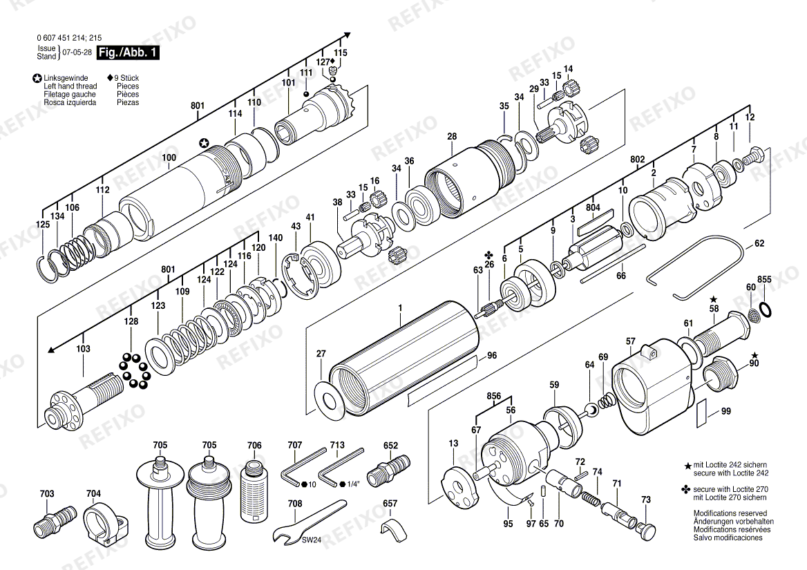 Bosch Pw- шуруповёрт -Ind 370 WATT-SERIE (0 607 451 214) — схема запчастей