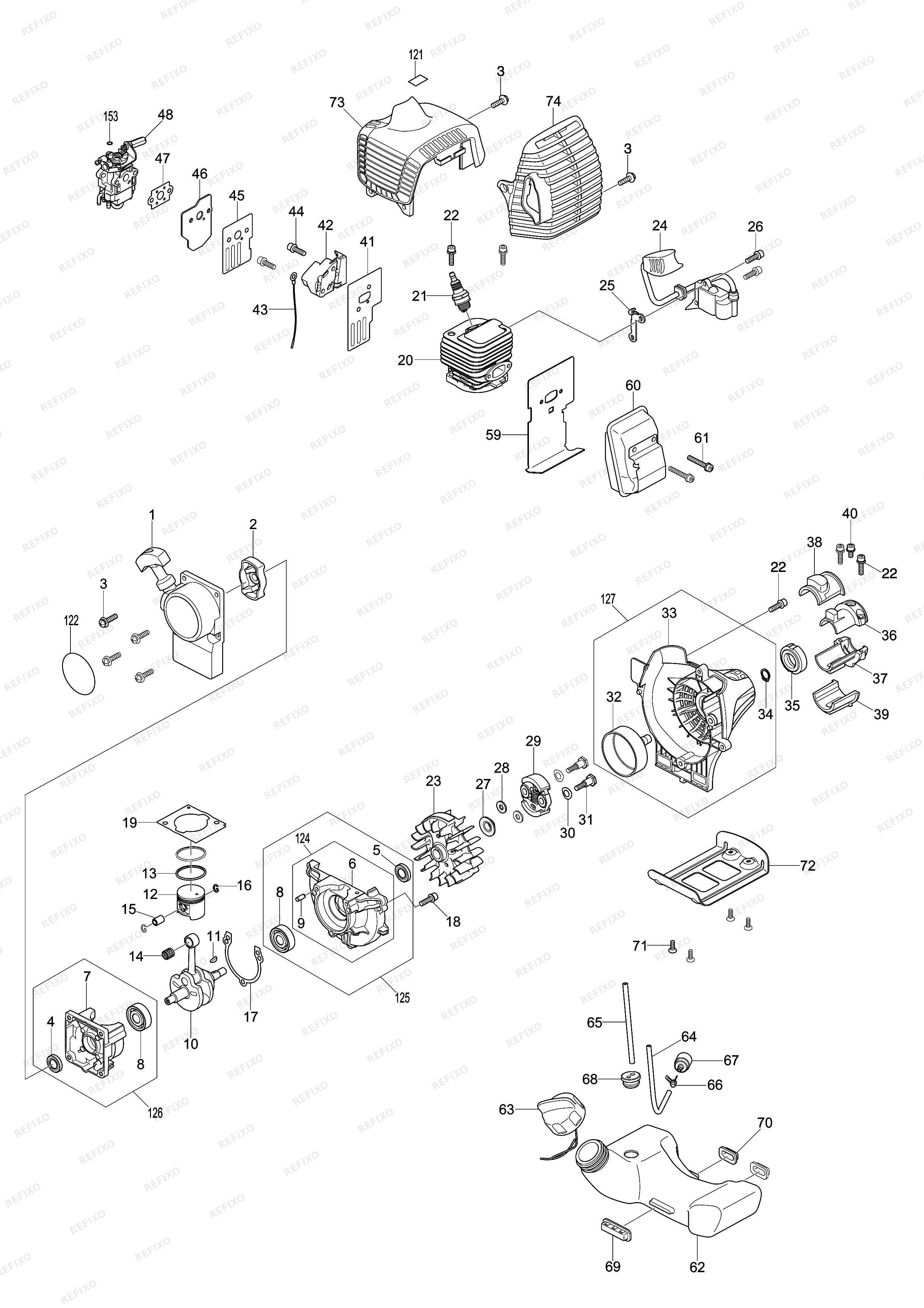 MAKITA EM2600U — схема запчастей