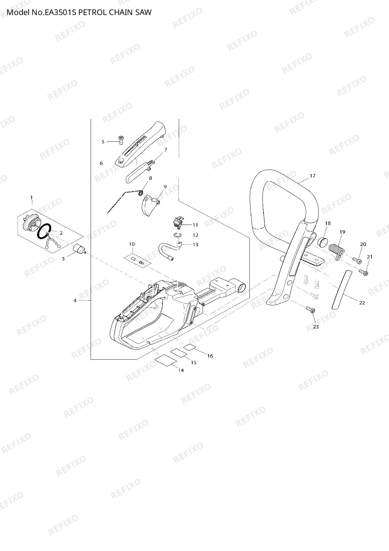Деталировка MAKITA ЕА3501С — схема запчастей в разборе