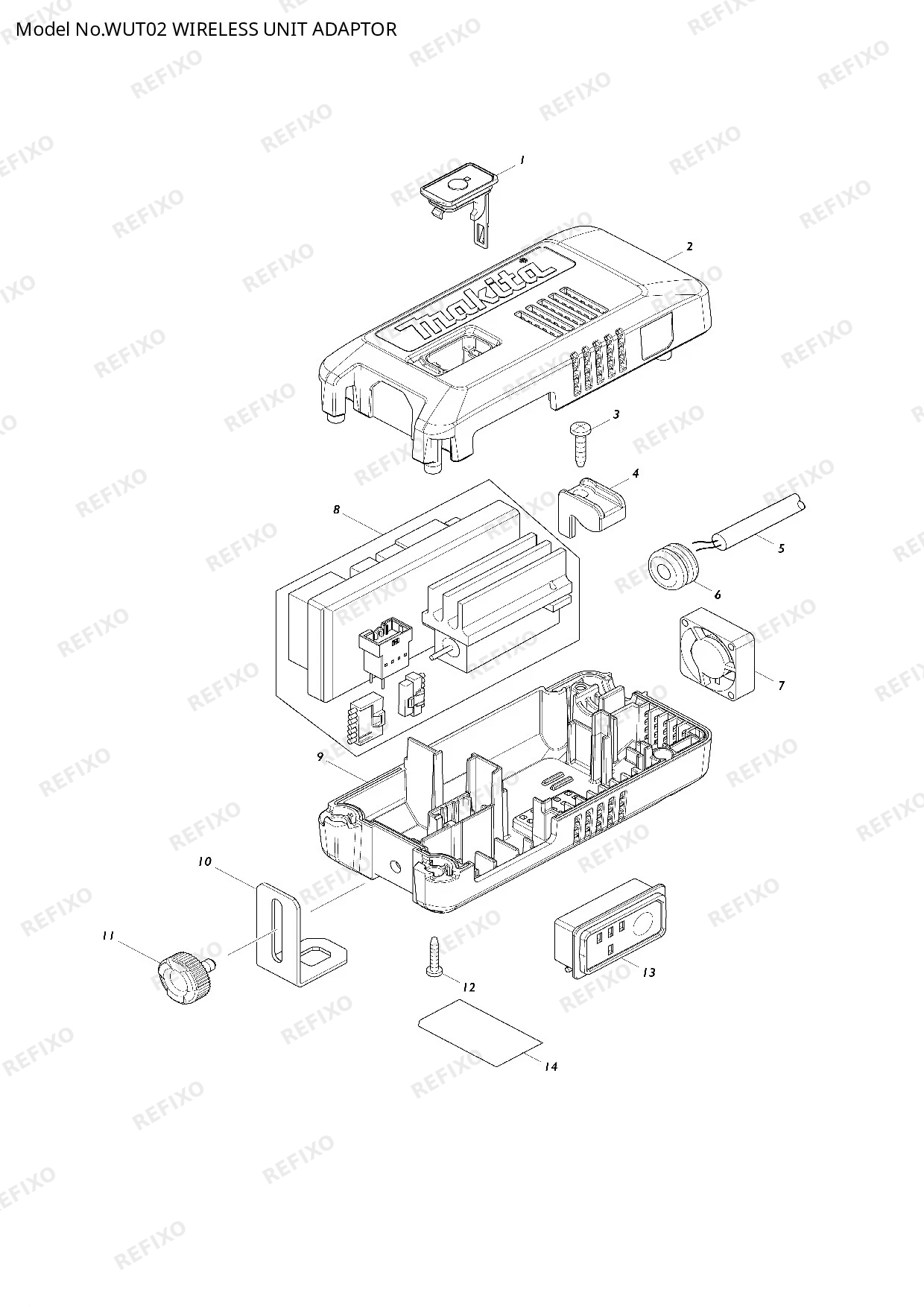 MAKITA WUT02 — схема запчастей