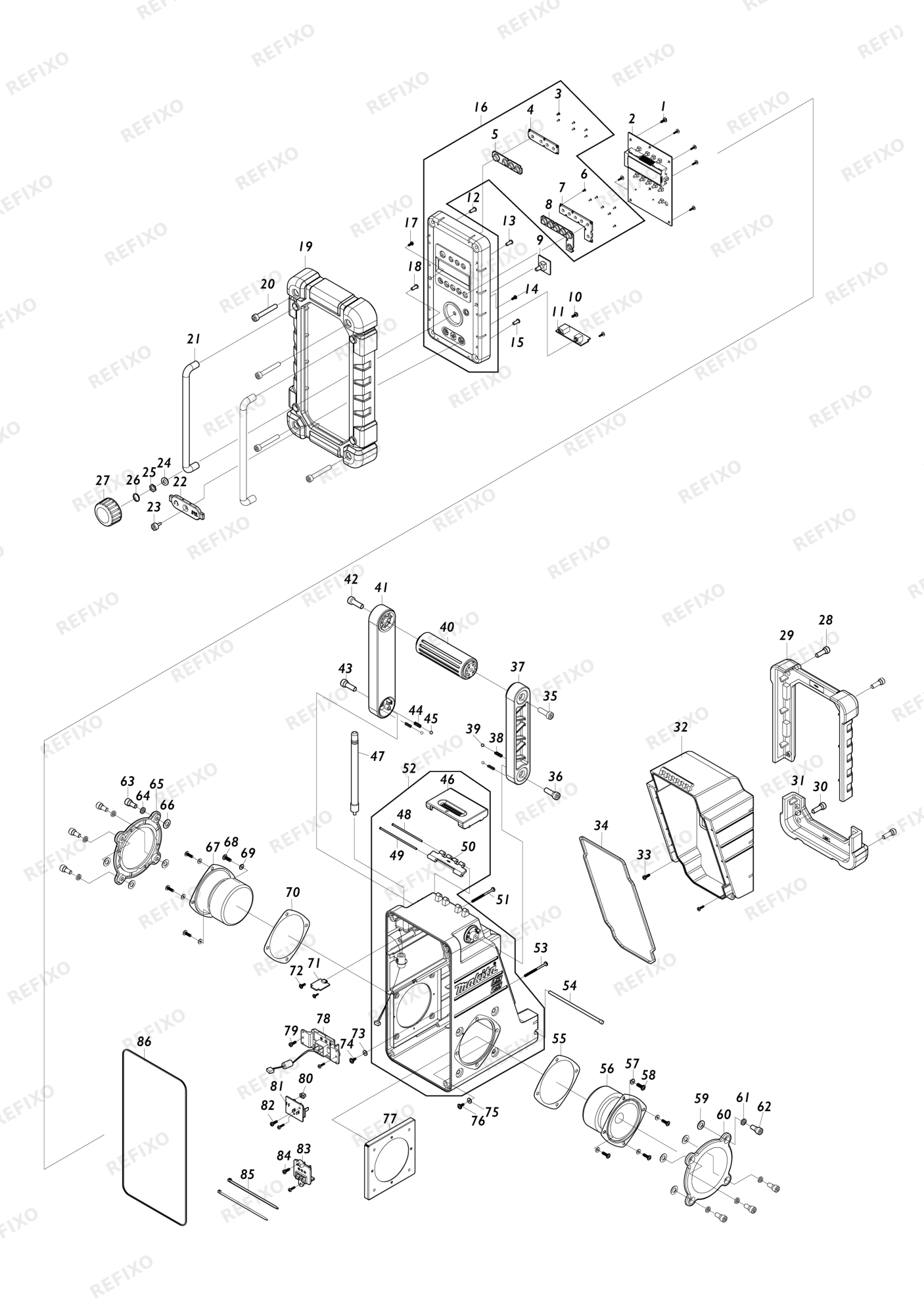 MAKITA DMR110N — схема запчастей