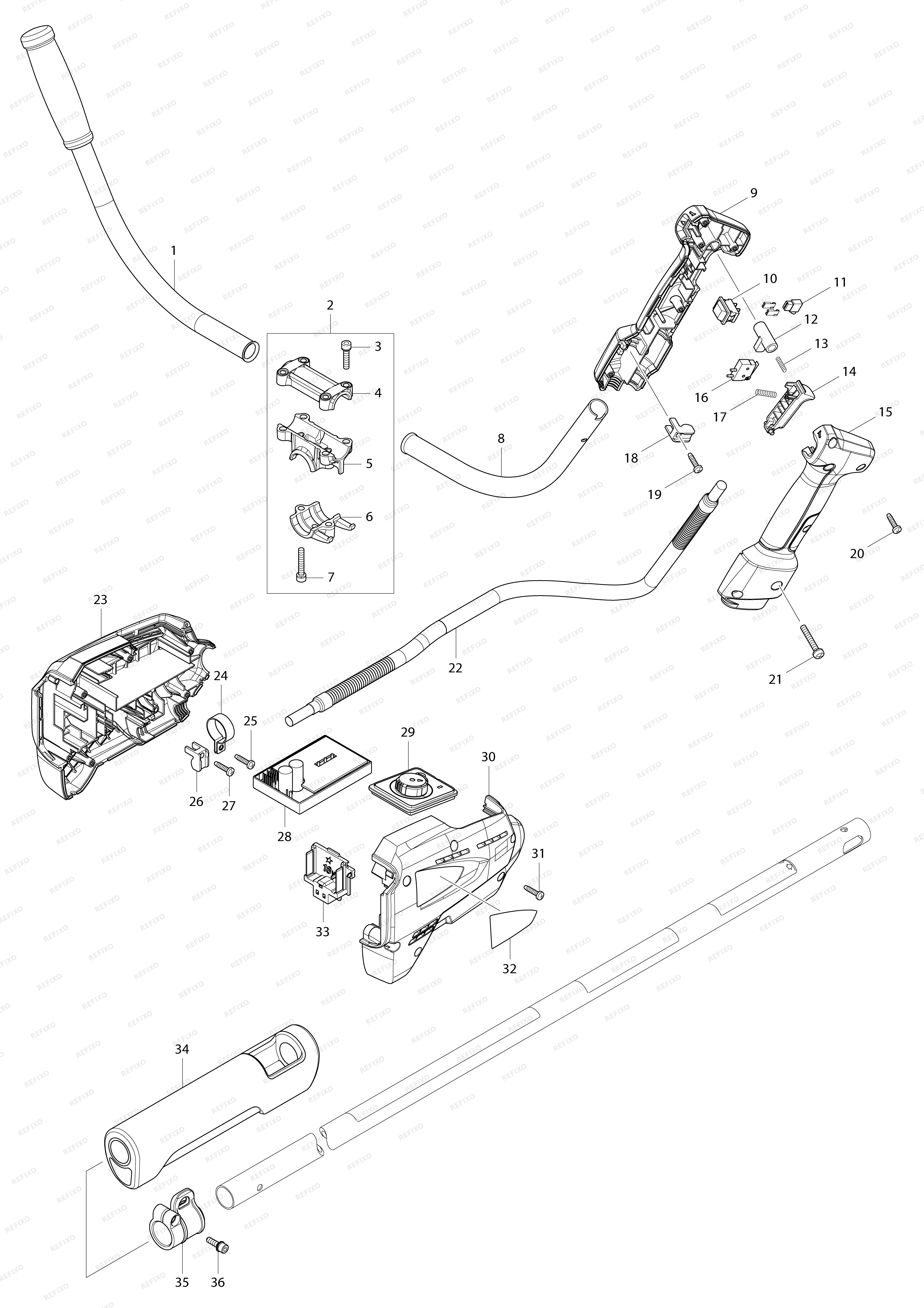 MAKITA BUR182U — схема запчастей