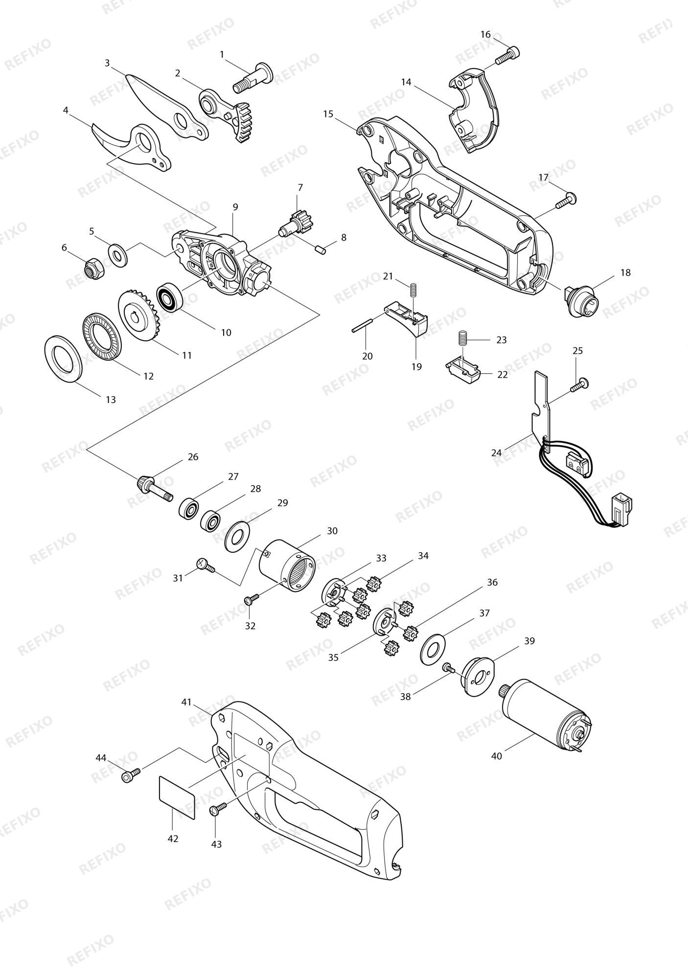 MAKITA 4604D — схема запчастей