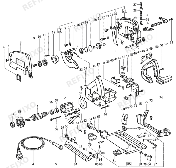 Festool AP 55 EB-Plus-FS - ручная дисковая пила 561030 — схема запчастей