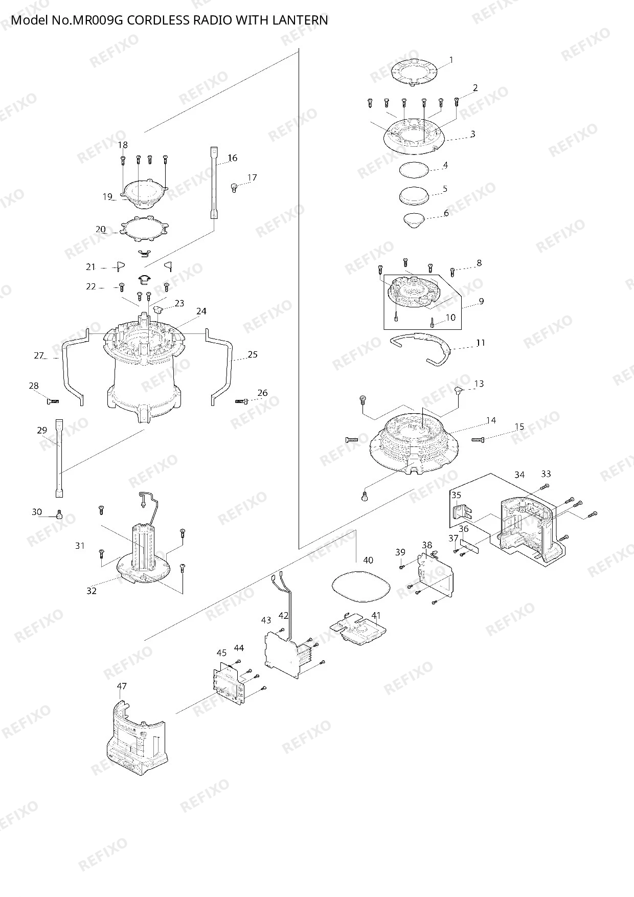 MAKITA MR009G — схема запчастей