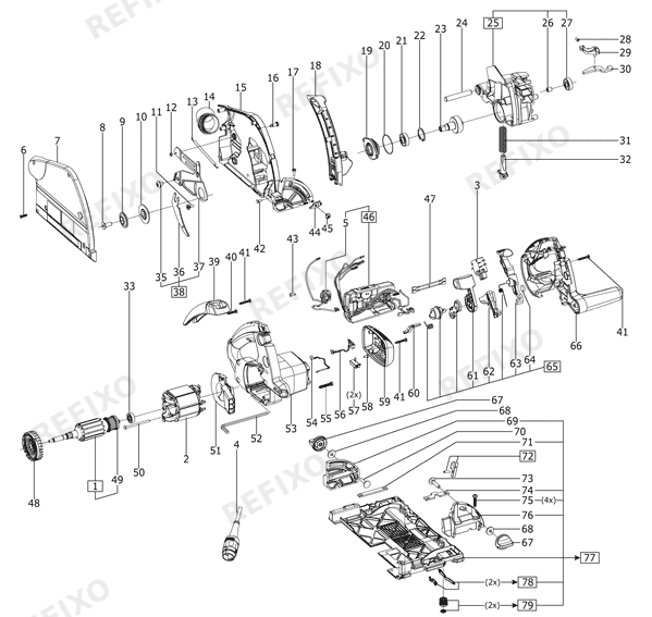Festool TS 55 EBQ-Plus-FS - Tauchsäge 561166 — схема запчастей