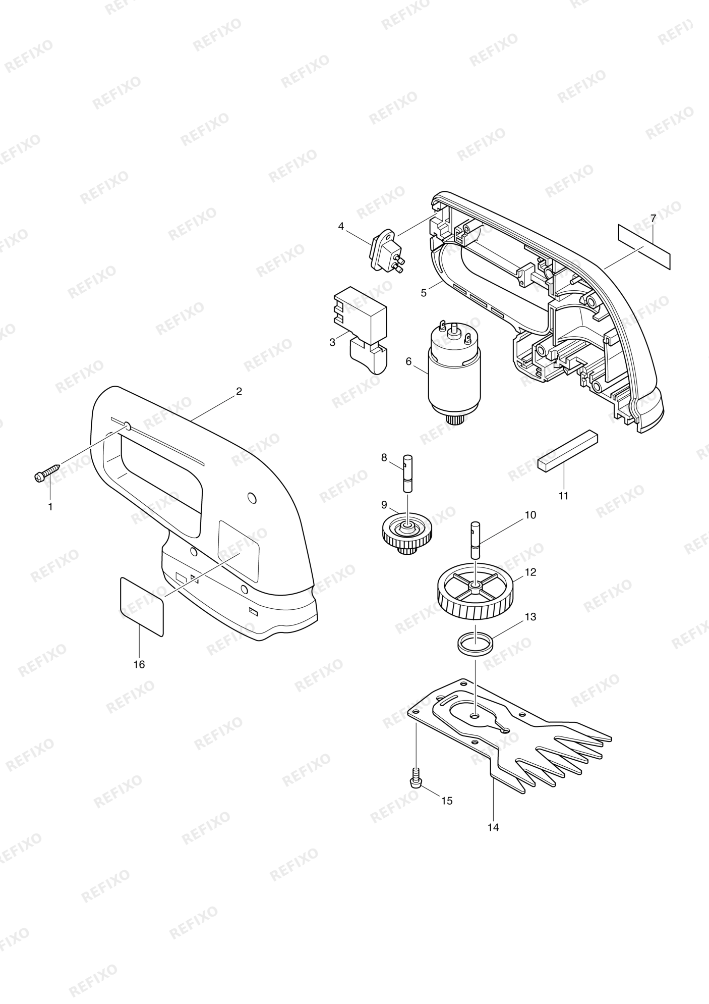 MAKITA UM103D — схема запчастей