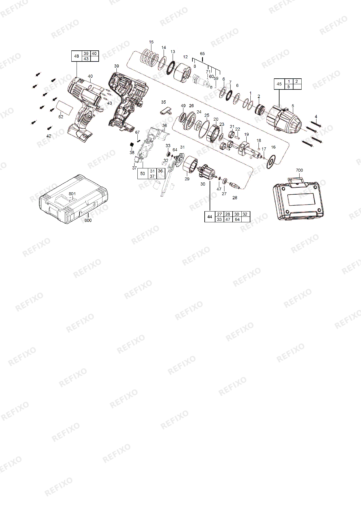 MILWAUKEE HD18HIW 0 4933416195 4000452476 — схема запчастей