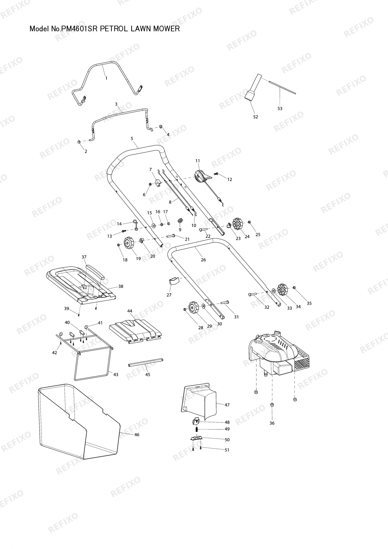 MAKITA PM4601SR — схема запчастей
