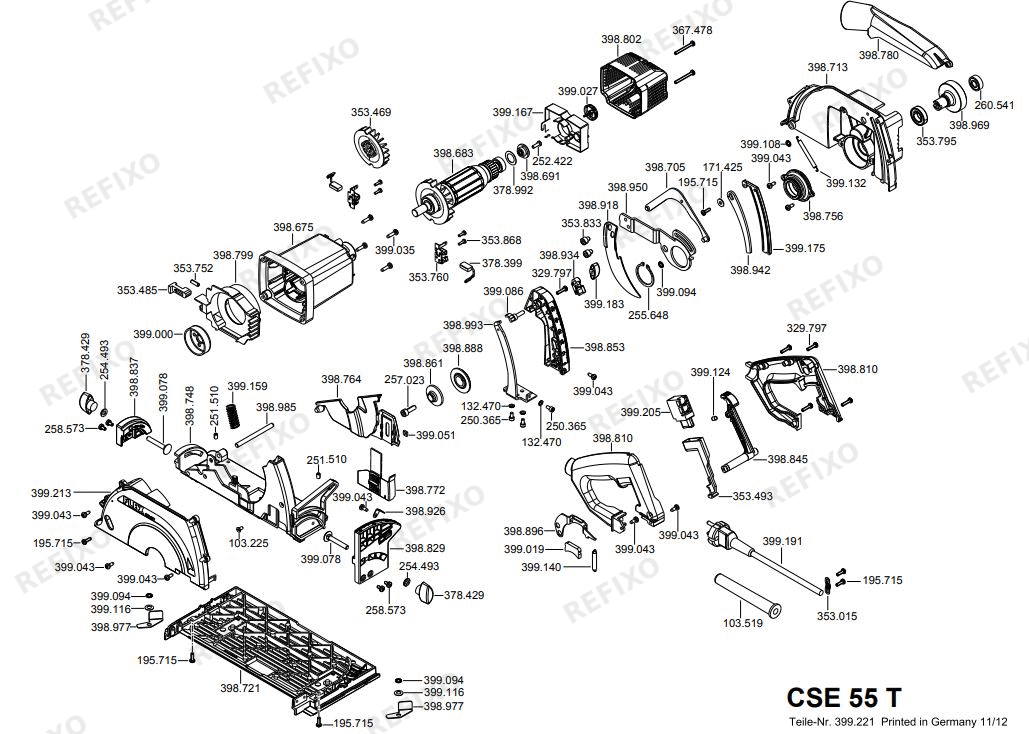 Flex CSE 55 T 230CEE — схема запчастей