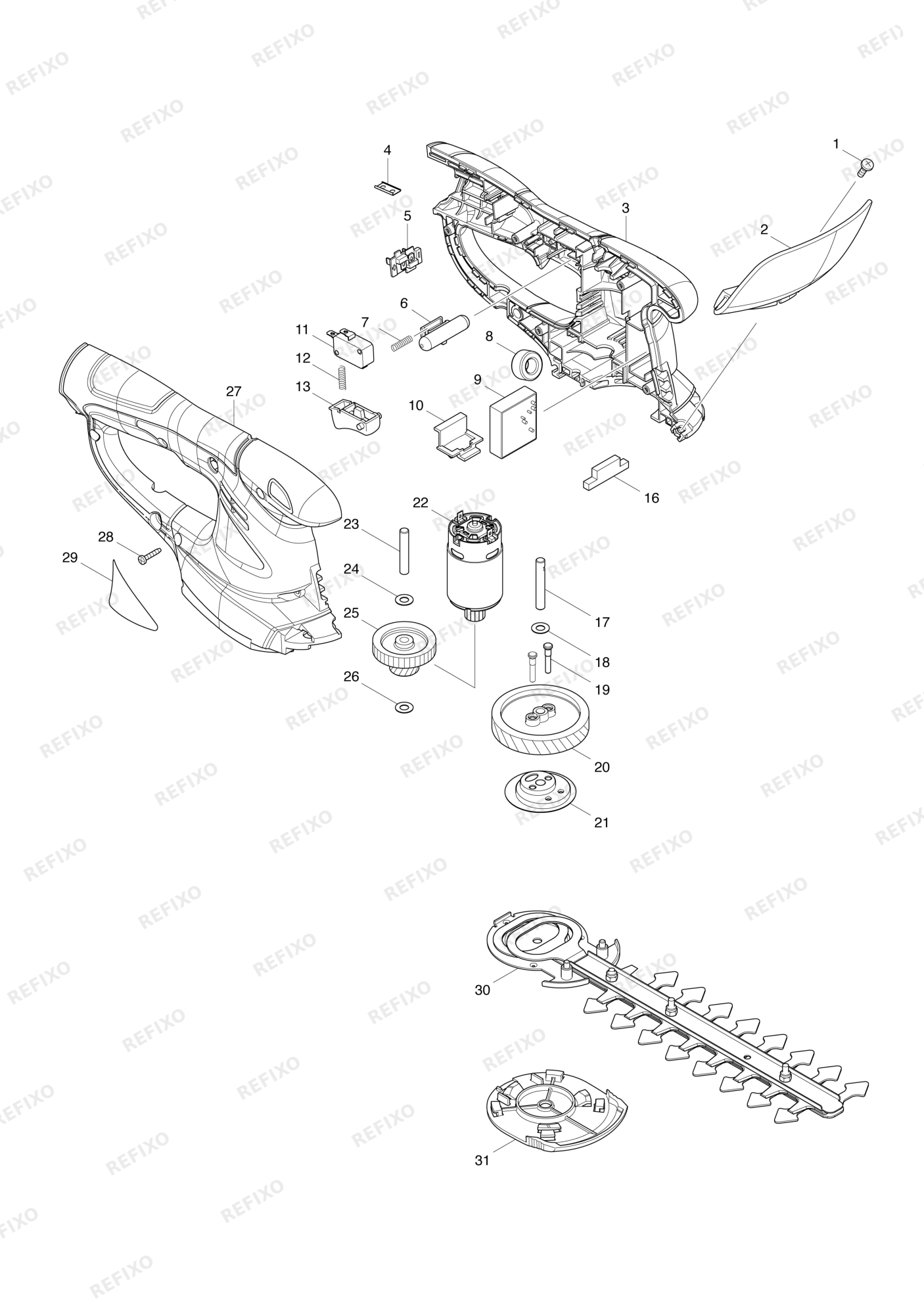 MAKITA UH200D — схема запчастей