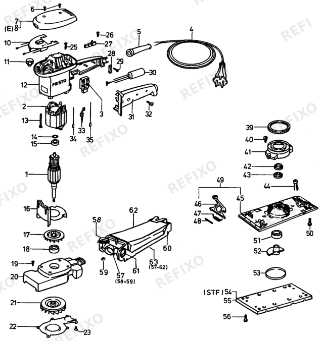 Festool RS 3 E - Rutscher 487217 — схема запчастей