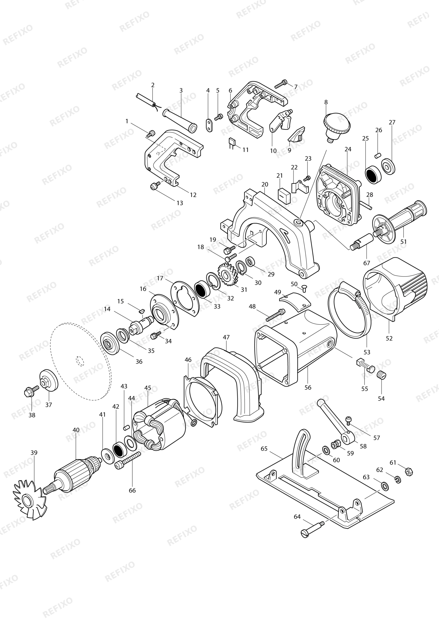 MAKITA 4107R — схема запчастей