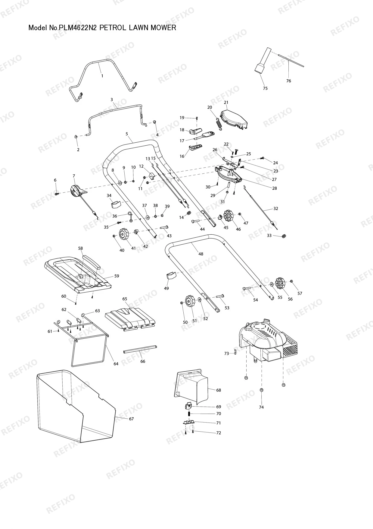 MAKITA PLM4622N2 — схема запчастей