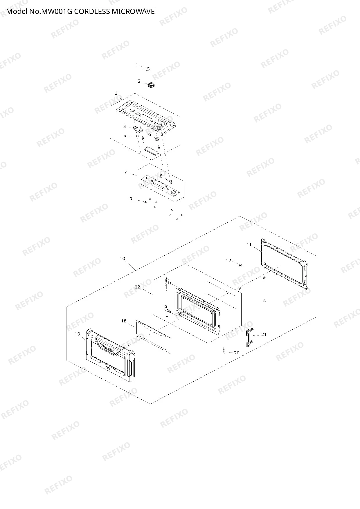 MAKITA MW001G — схема запчастей