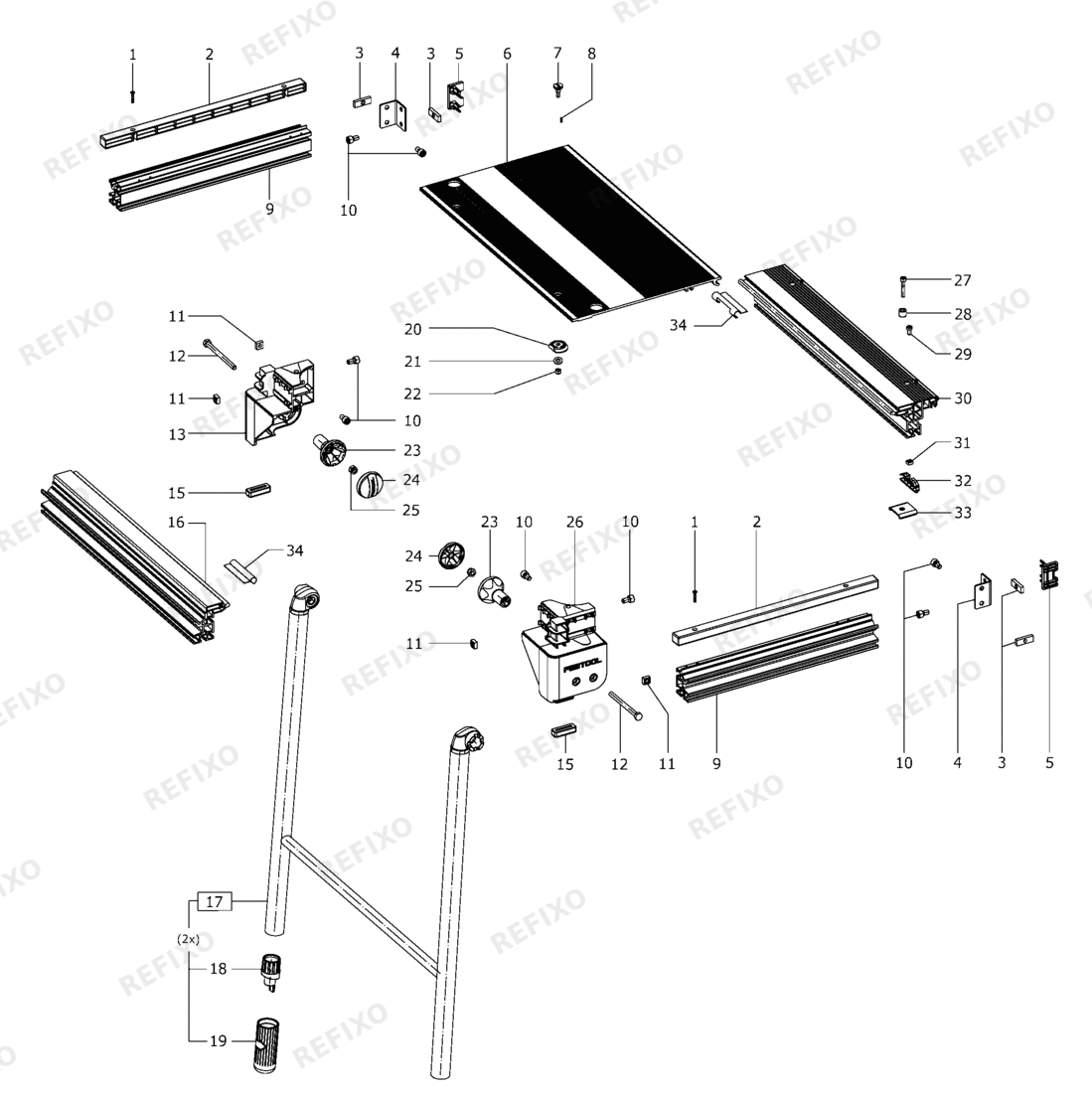 Festool CMS-VB - Verbreiterung 495530 — схема запчастей