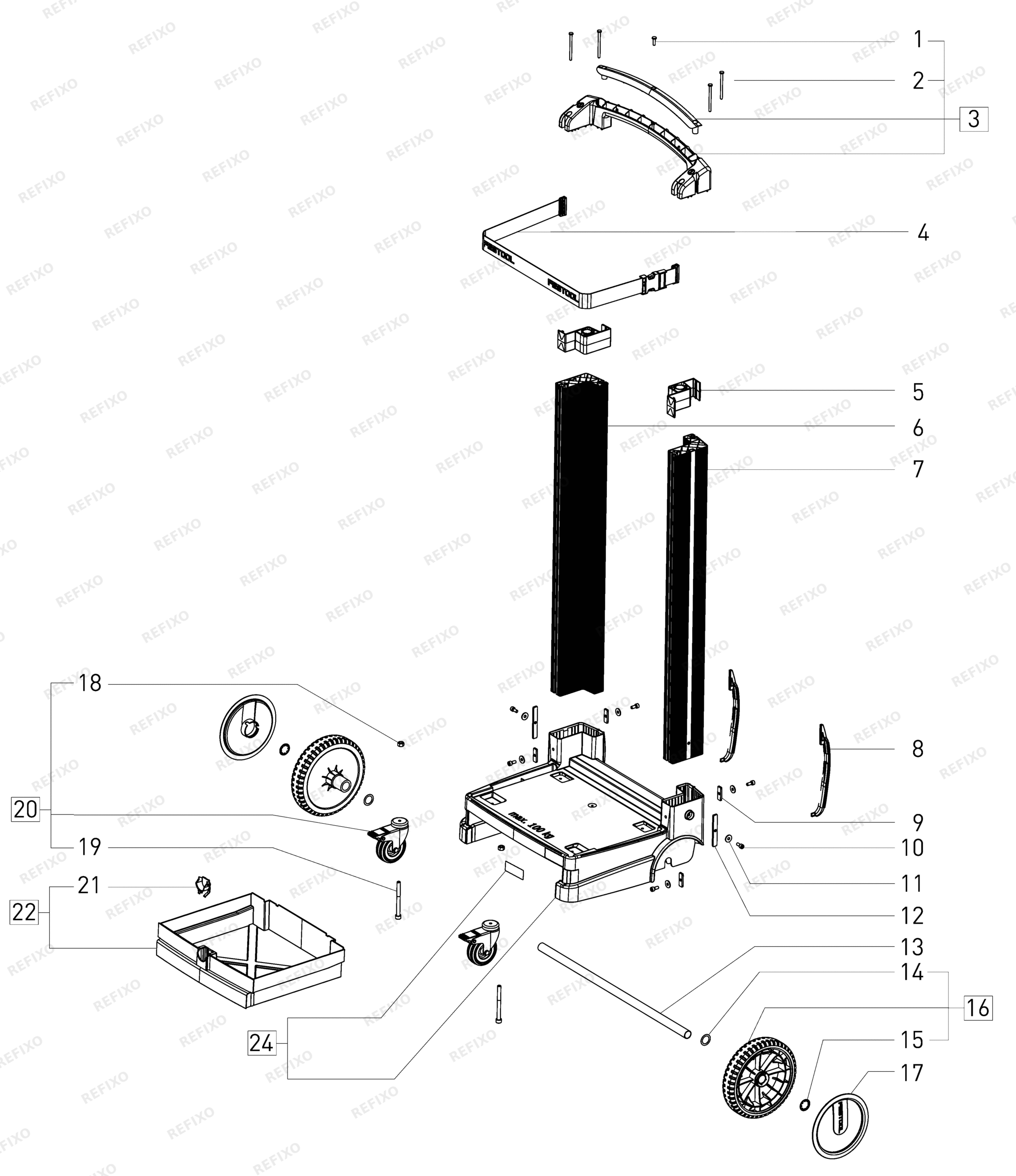Festool SYS-ROLL 10000130 — схема запчастей