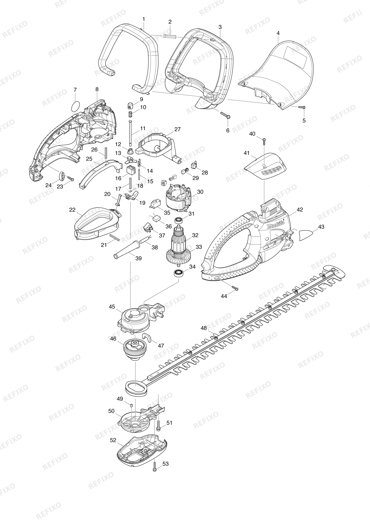MAKITA UH5580 — схема запчастей
