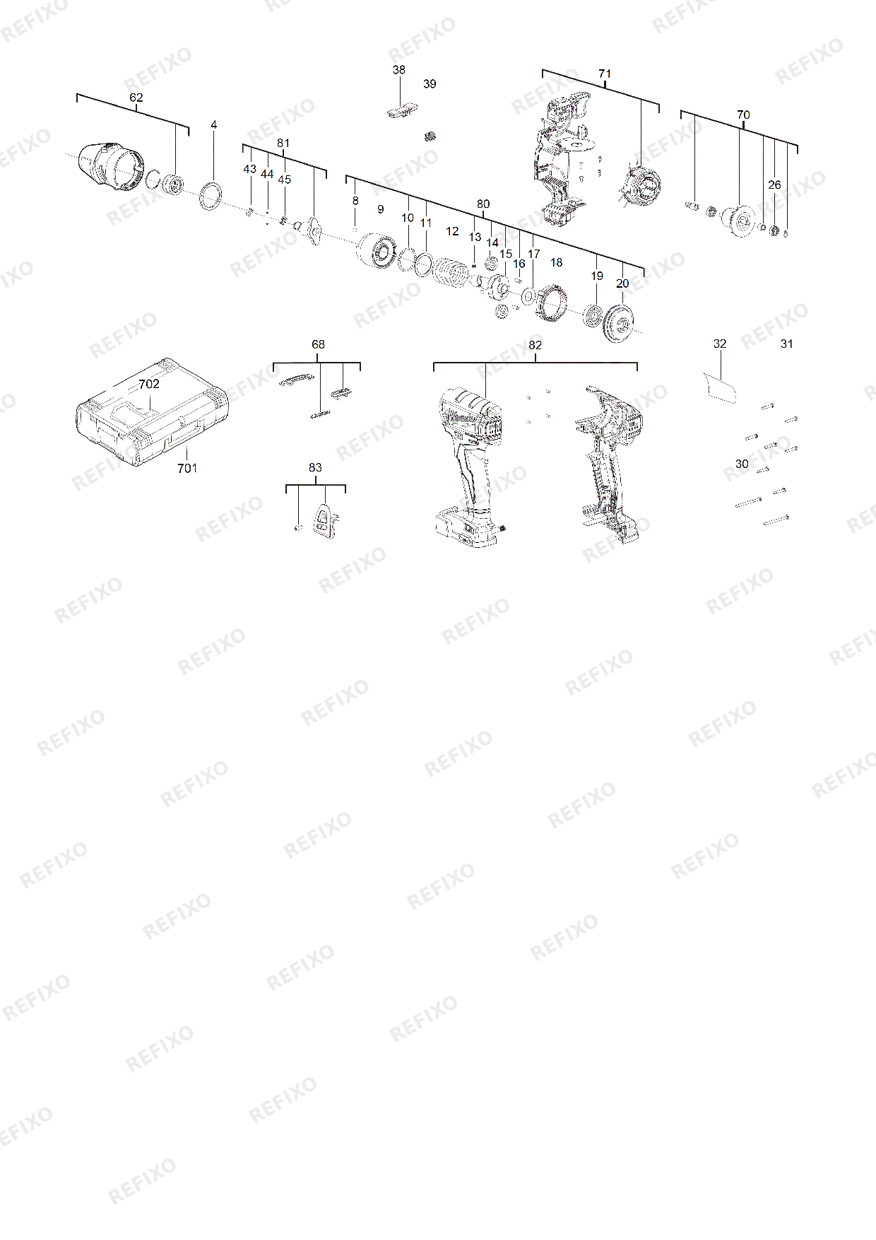 MILWAUKEE M18FIWP12 0 4933451067 4000452529 — схема запчастей
