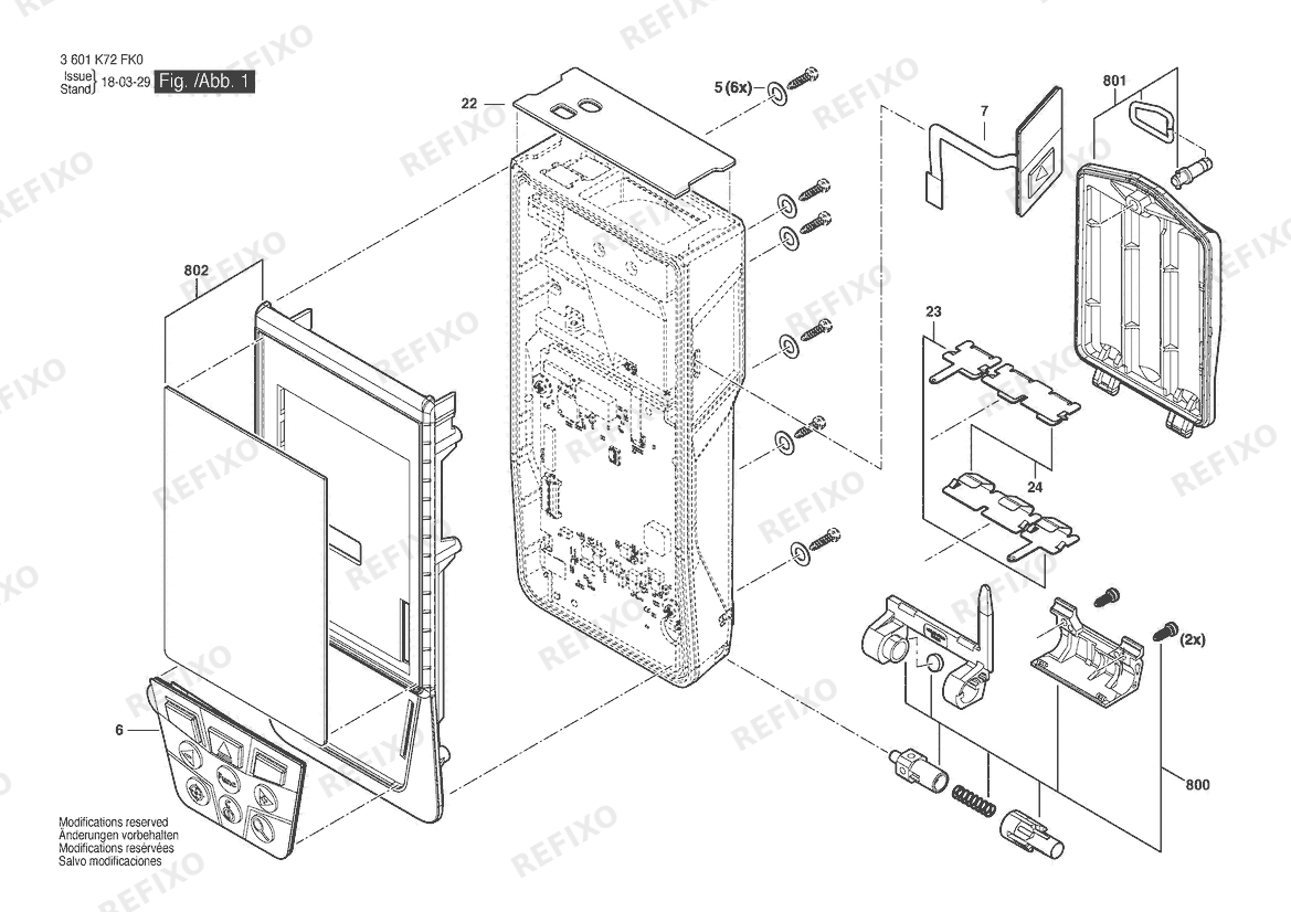 Bosch Entfernungsmesser GLM 150 C | 026 - AS (3 601 K72 FK0) — схема запчастей