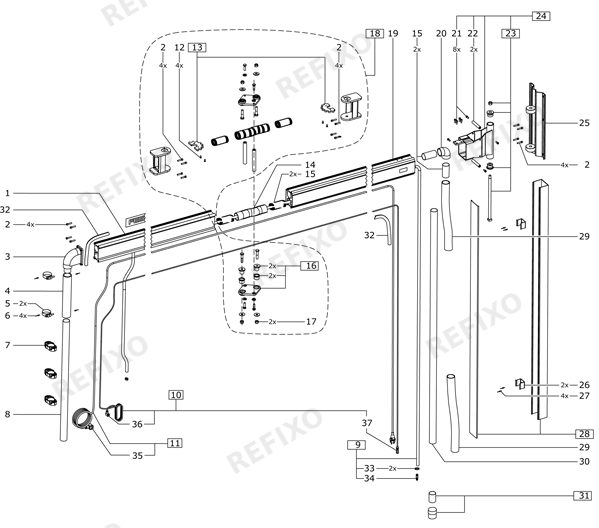 Festool ASA 5000 Turbo-EU - Absaugarm 583856 — схема запчастей