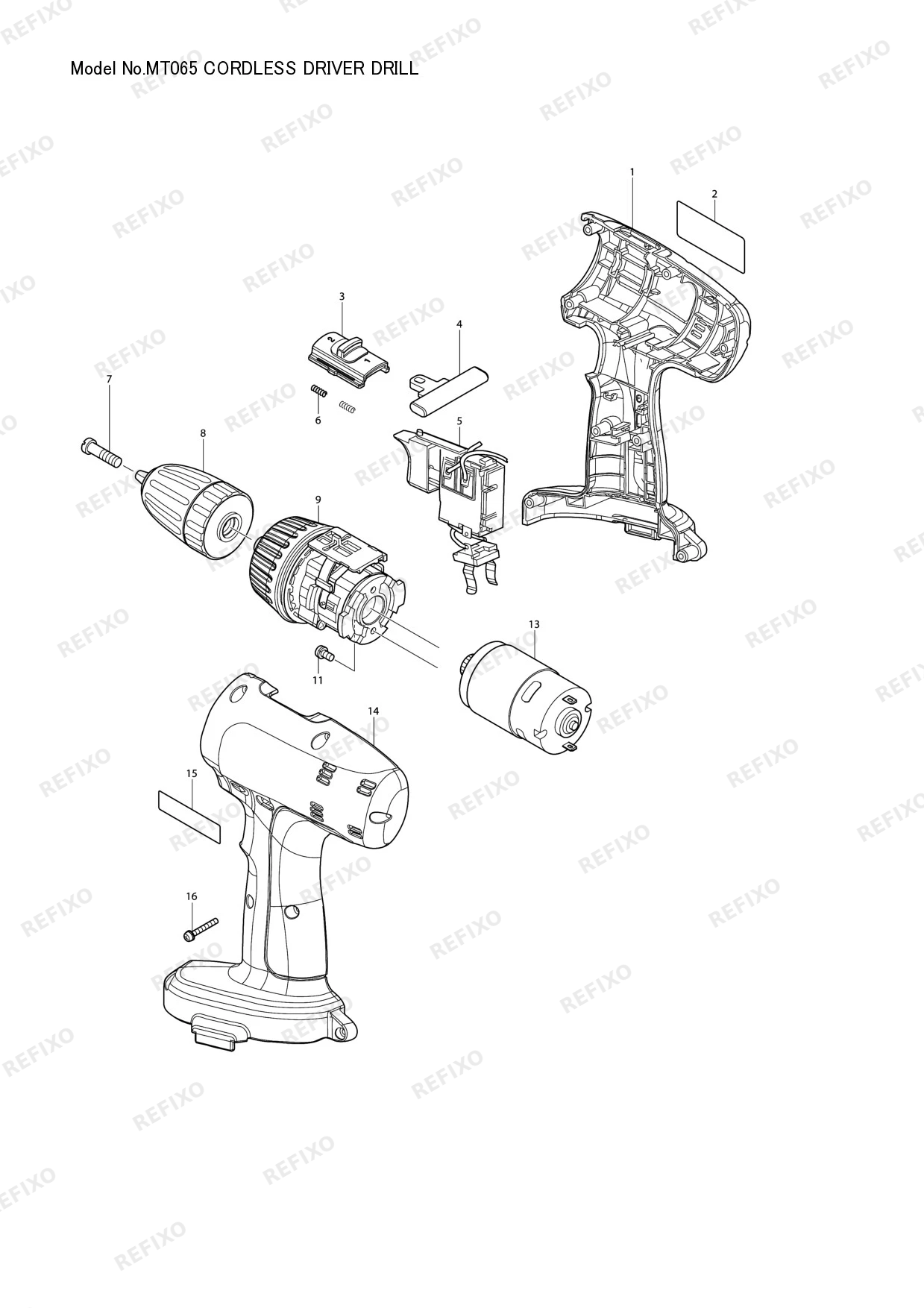 MAKITA MT065 — схема запчастей
