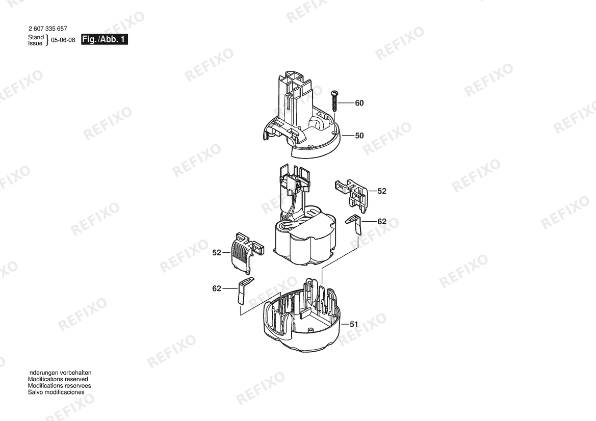 Bosch Аккумуляторный -Paket аккумуляторный -Paket | 14.4 V (2 607 335 657) — схема запчастей