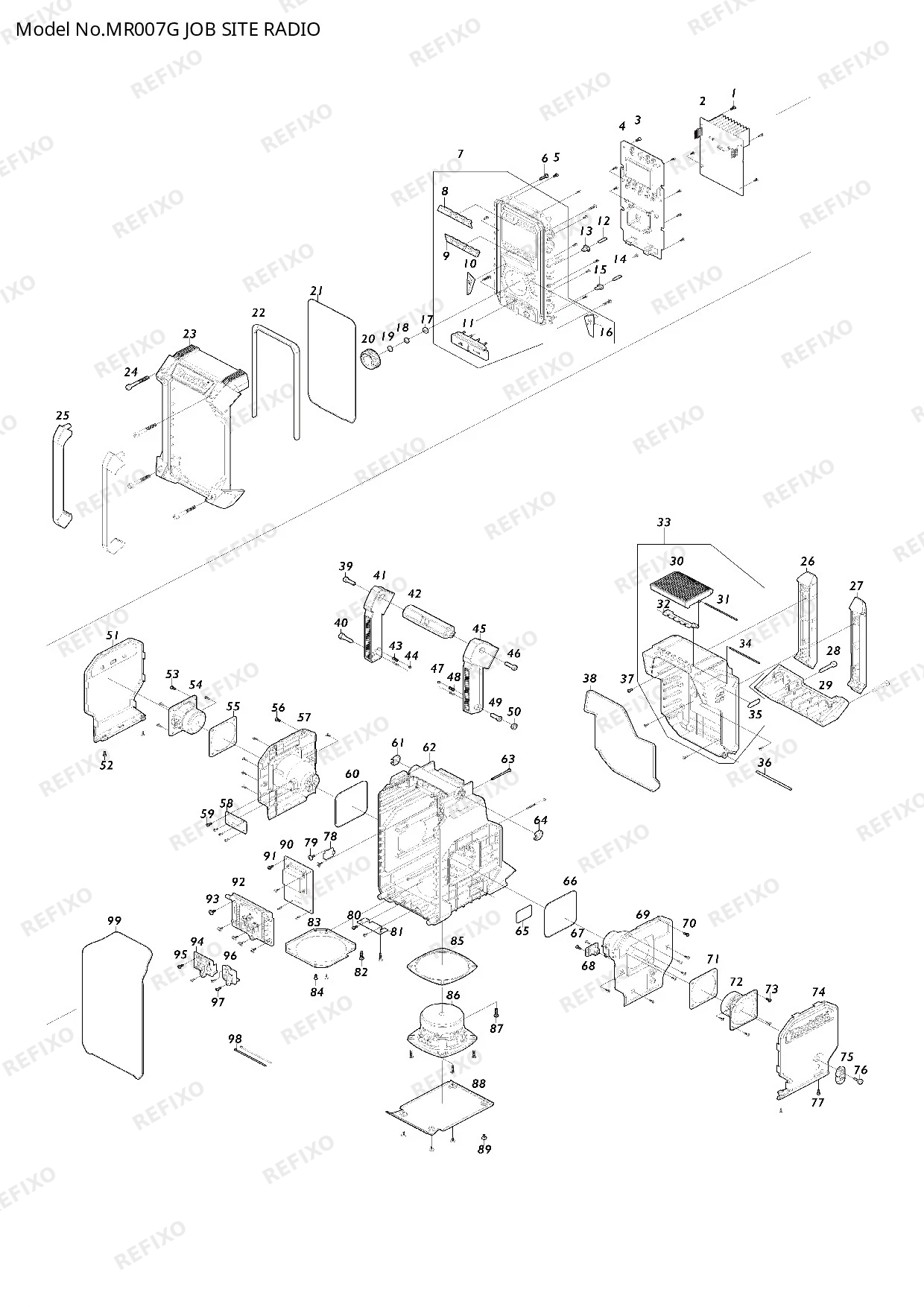 MAKITA MR007G — схема запчастей