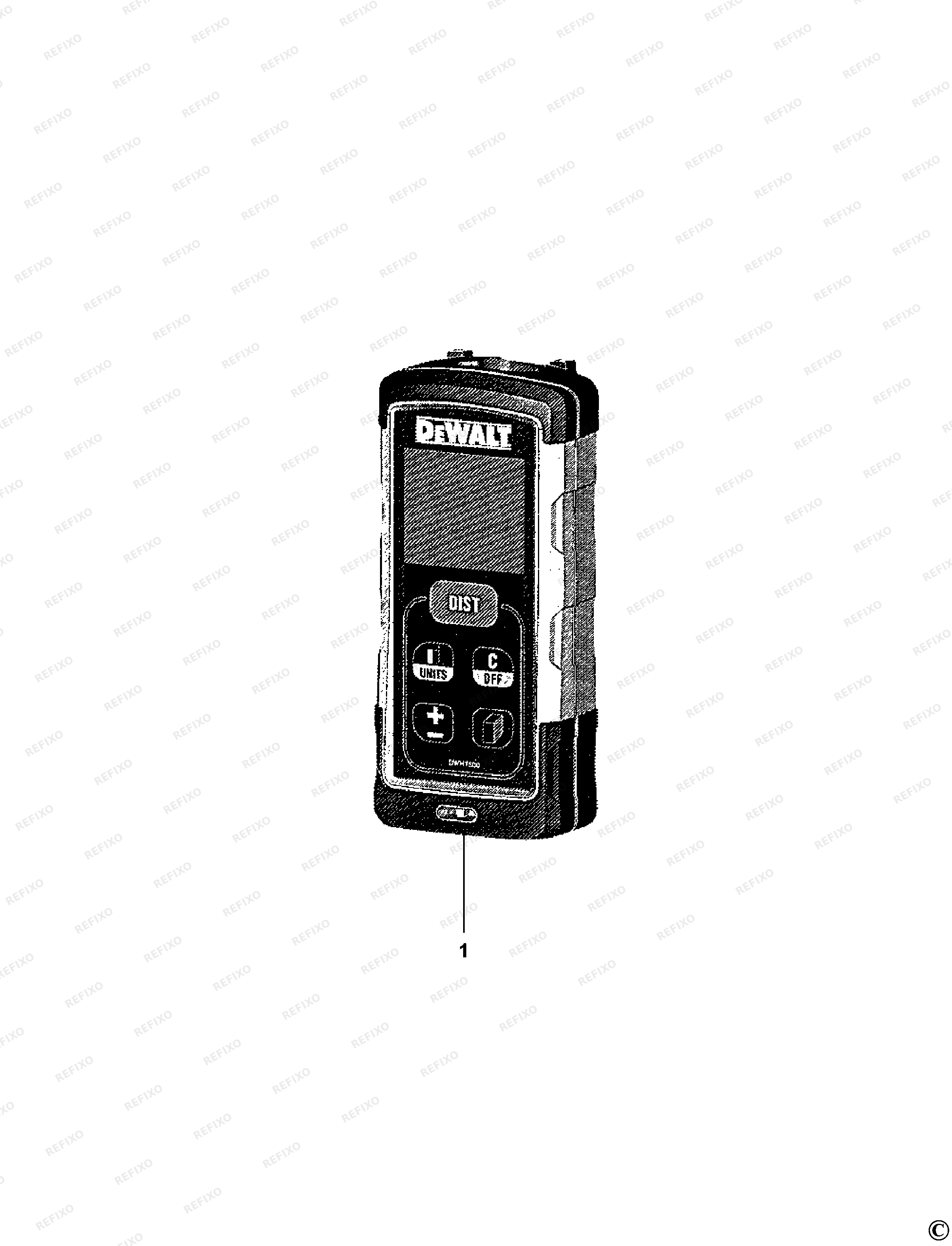 DeWalt ЛАЗЕРНЫЙ ДАЛЬНОМЕР DW03050 — схема запчастей