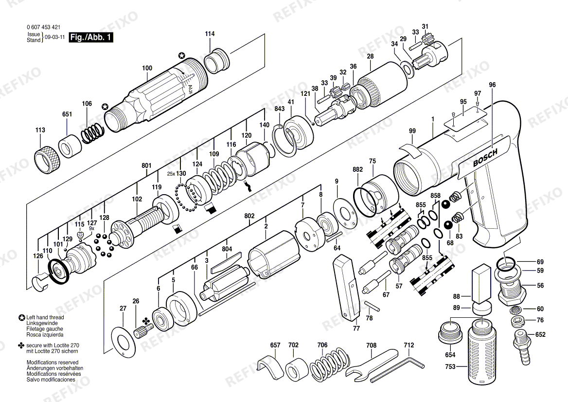 Bosch Pw- шуруповёрт -Ind 180 WATT-SERIE (0 607 453 421) — схема запчастей