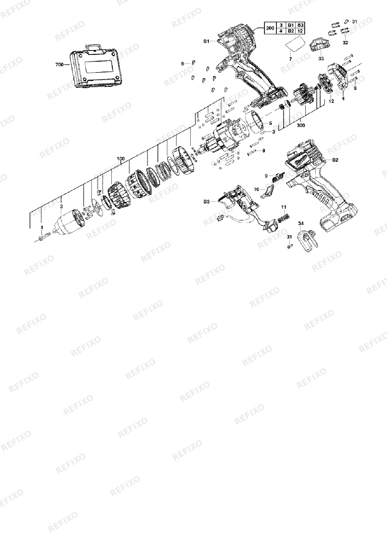 MILWAUKEE C18PD 0 4933404986 4000416396 — схема запчастей