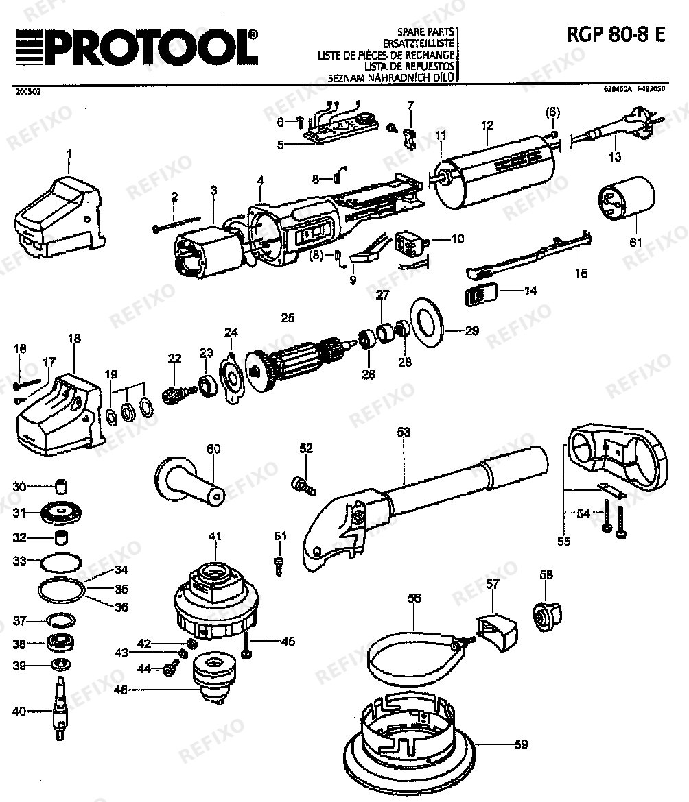 Festool RGP 80-8 E - Sanierungsfräse — схема запчастей