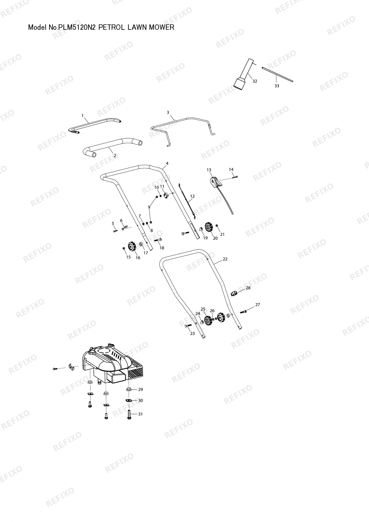 MAKITA PLM5120N2 — схема запчастей
