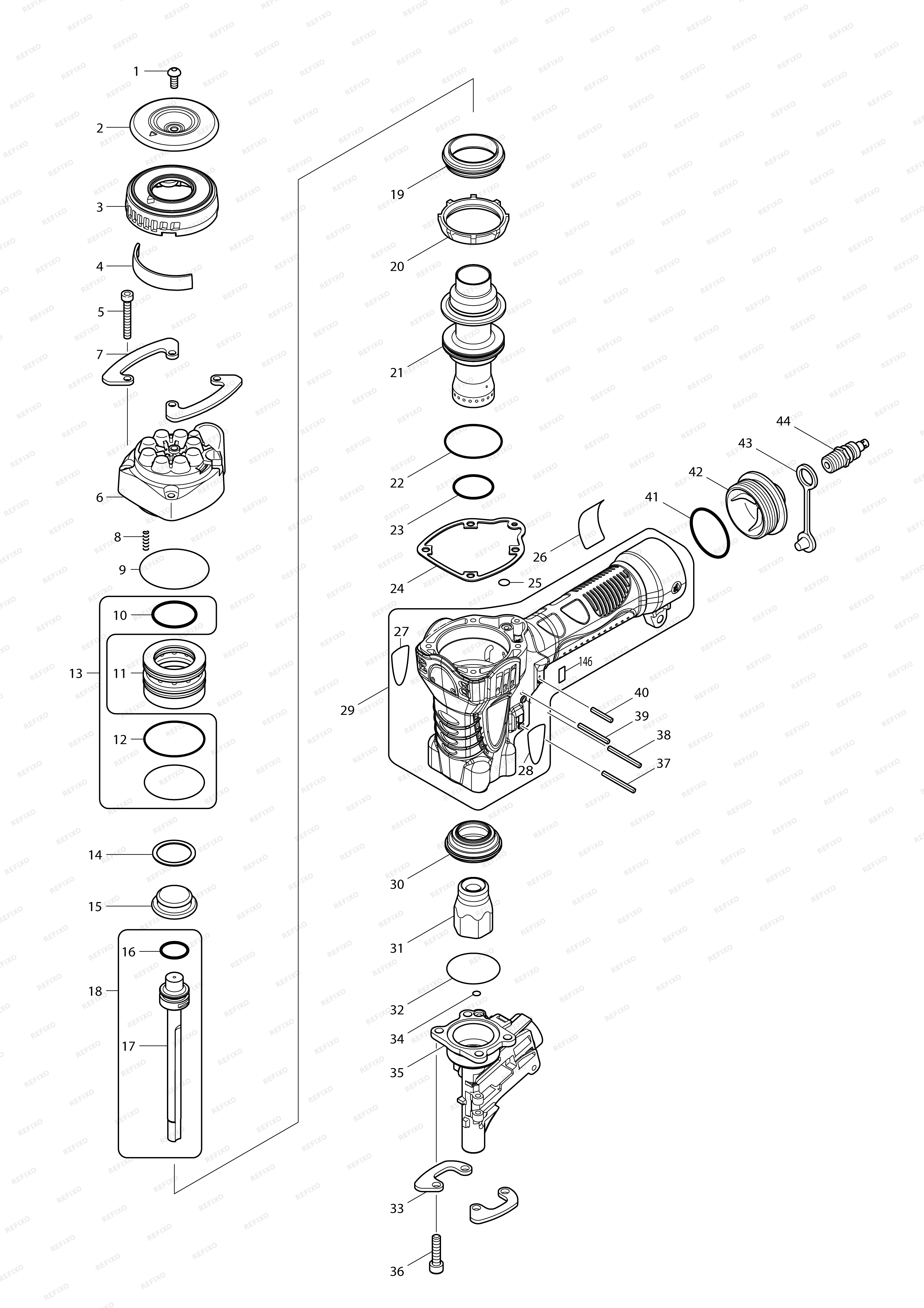MAKITA AN450H — схема запчастей