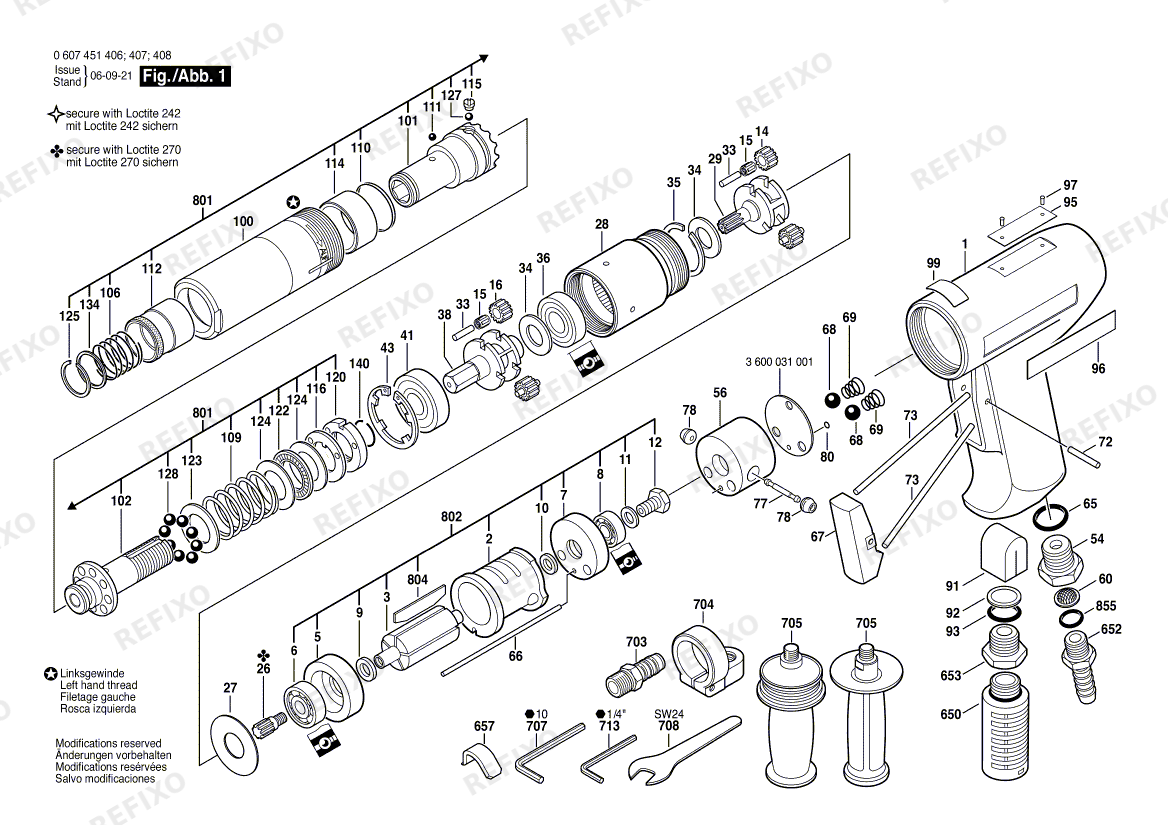Bosch Pw- шуруповёрт -Ind 370 WATT-SERIE (0 607 451 408) — схема запчастей