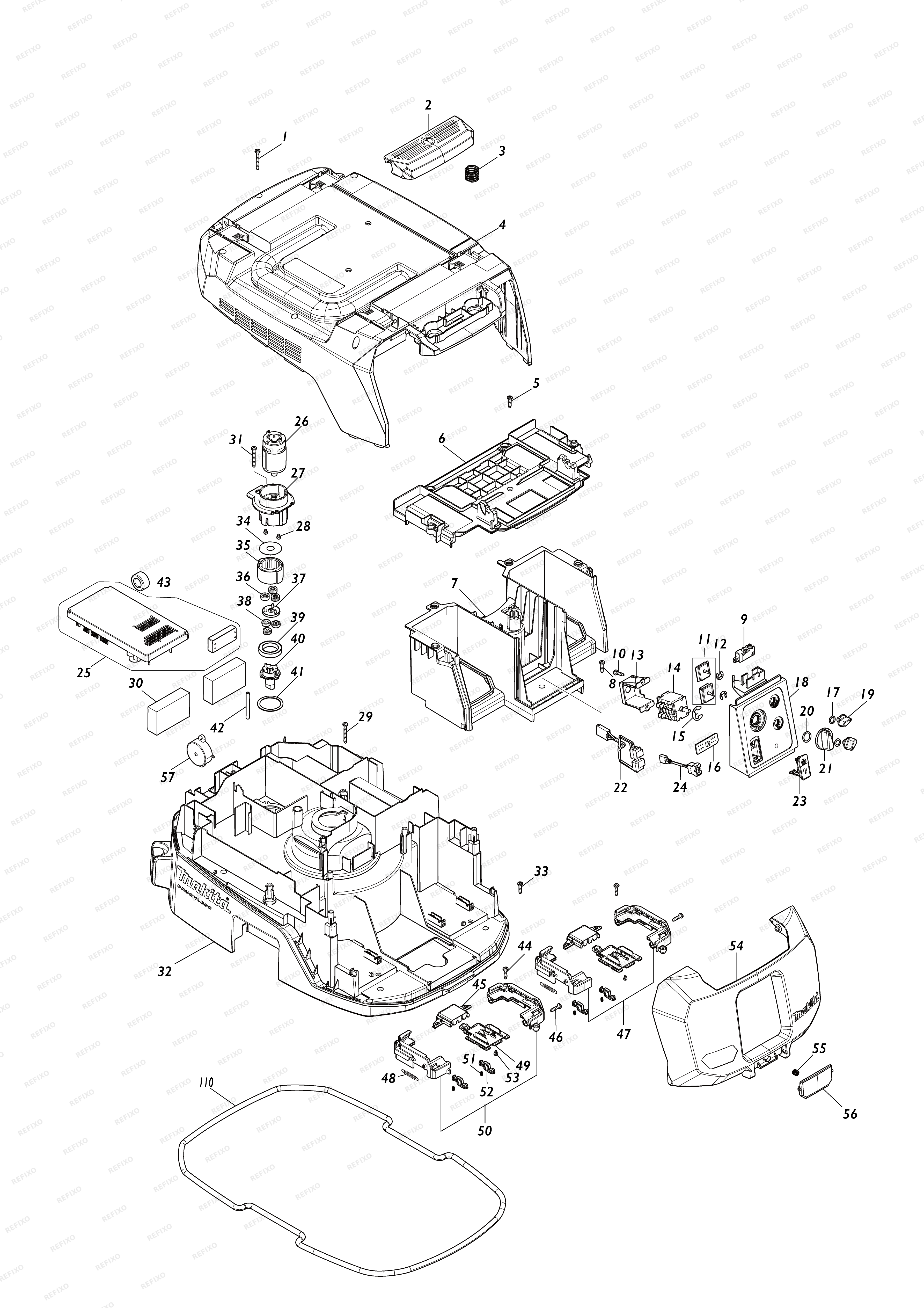 MAKITA VC006GM — схема запчастей