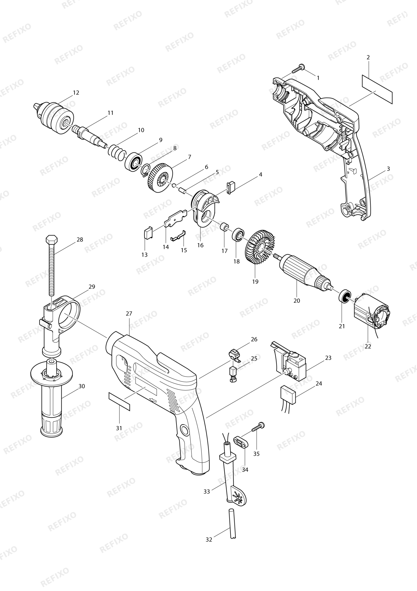 MAKITA 8450 — схема запчастей