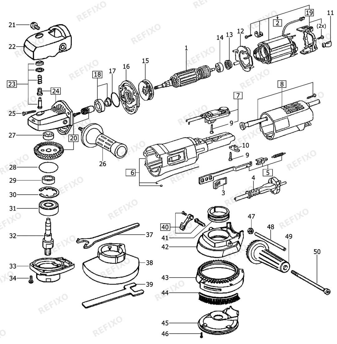 Festool RAS 115.04 E - Rotationsschleifer 490002 — схема запчастей