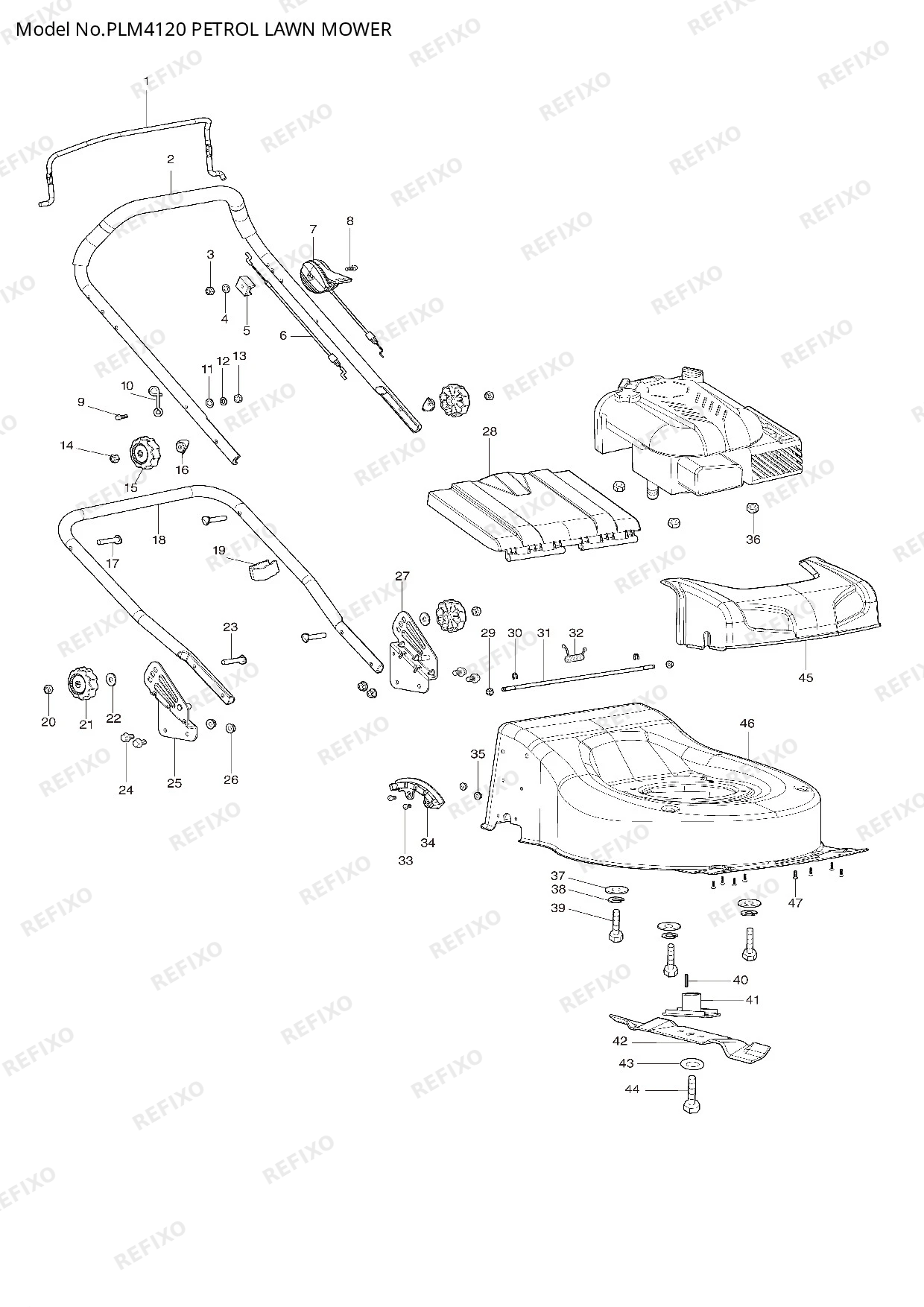 MAKITA PLM4120 — схема запчастей