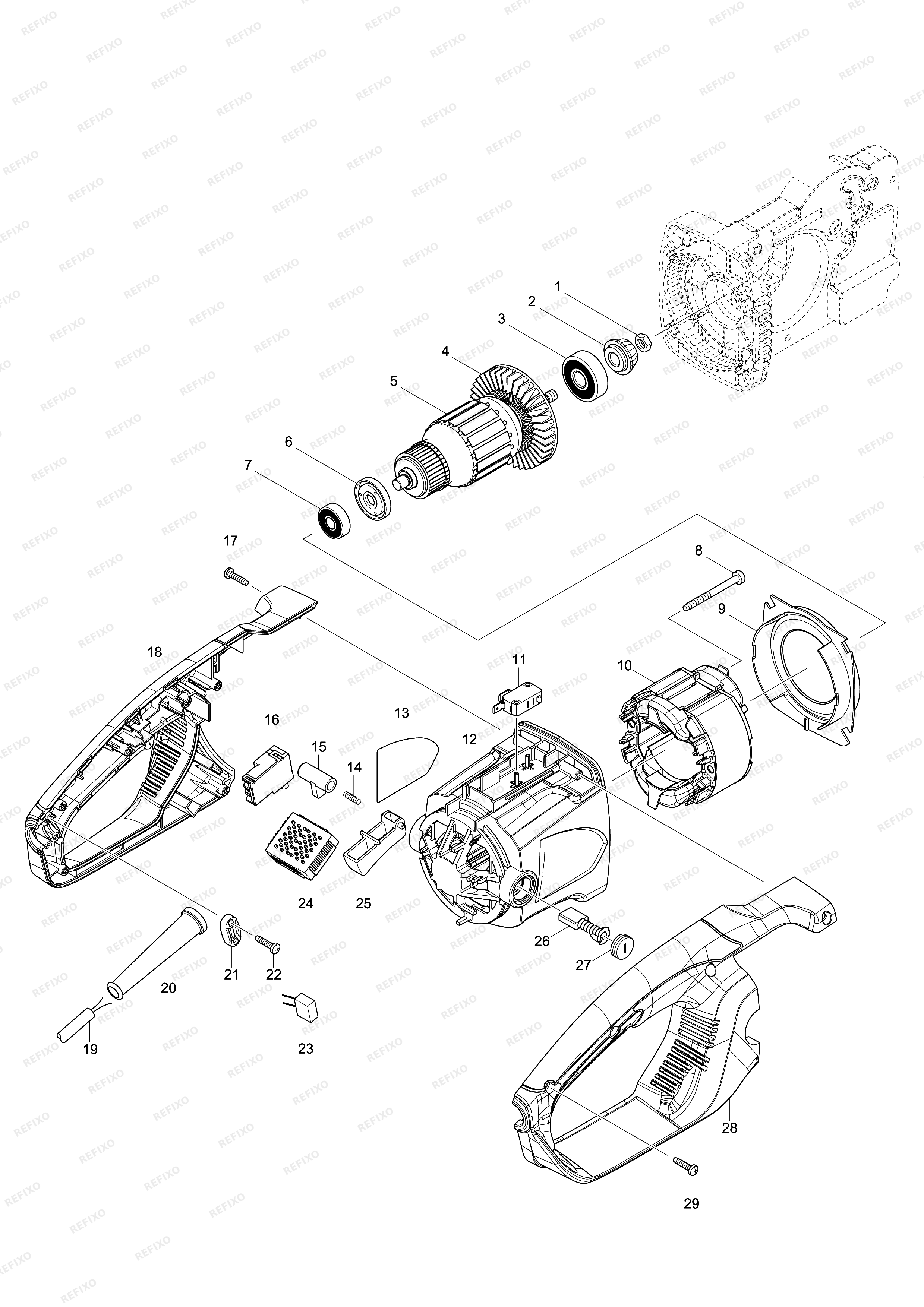 MAKITA ES2141KX — схема запчастей